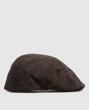 CAPOBIANCO Brown patterned cap 21MC2GA00