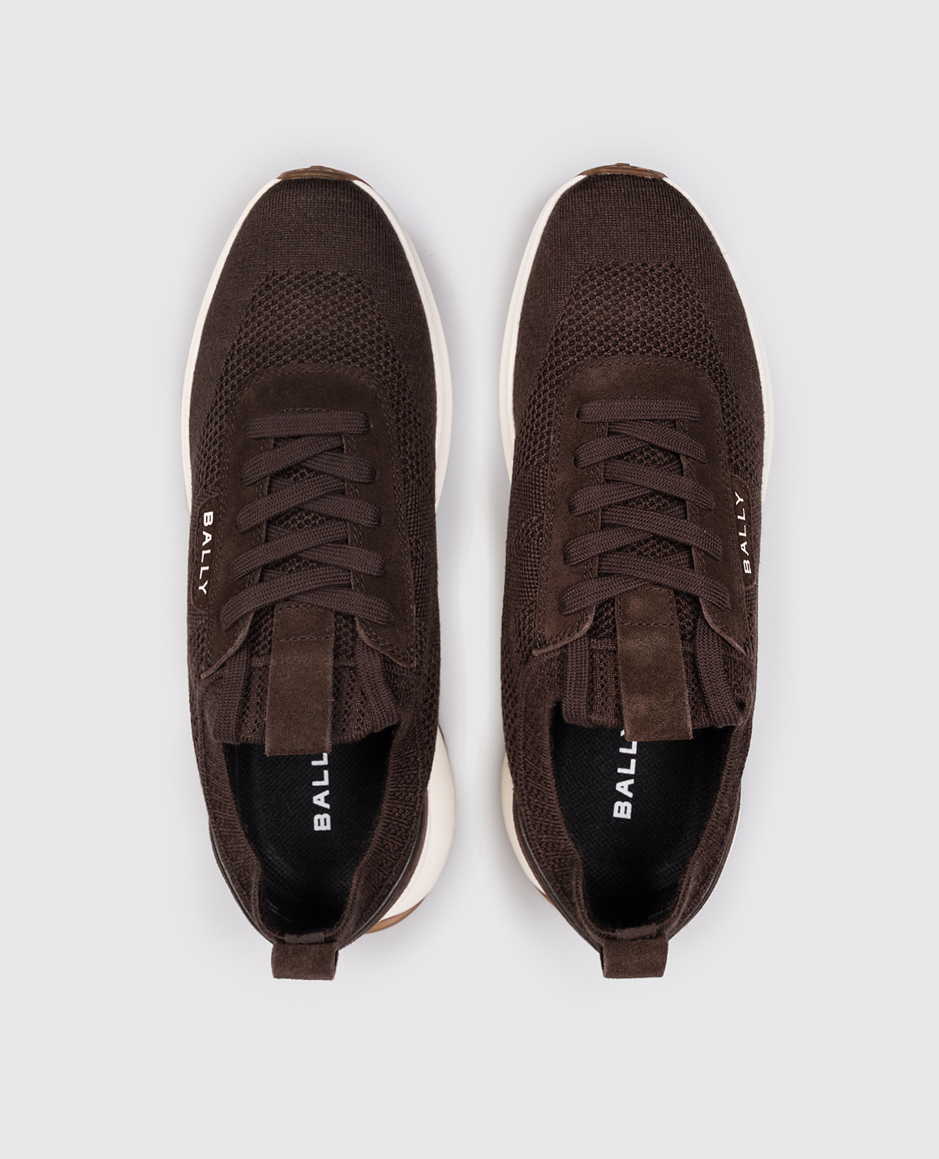 

Brown combination sneakers with logo Bally