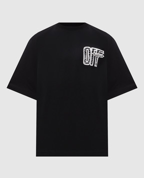 Off-White Black T-shirt with Arrow print 44MAA120F26J00Y