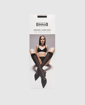 Wolford Black Individual 10 den knee socks 31241