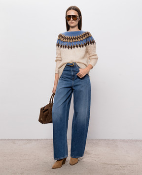 Twinset Blue jeans with a belt 262TT2390