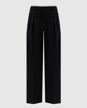 Loulou de Saison Black SAUL wool and cashmere pants SAUL