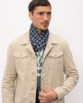 Florentino Blue printed scarf 126136610050