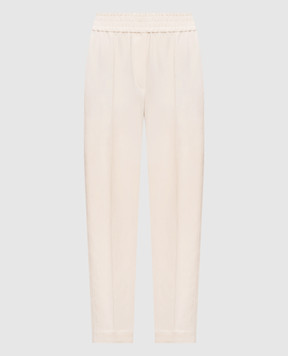 Brunello Cucinelli Ivory linen pants MH126P7197
