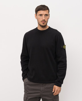 Stone Island Black long sleeve with logo patch L1S156100011S0297