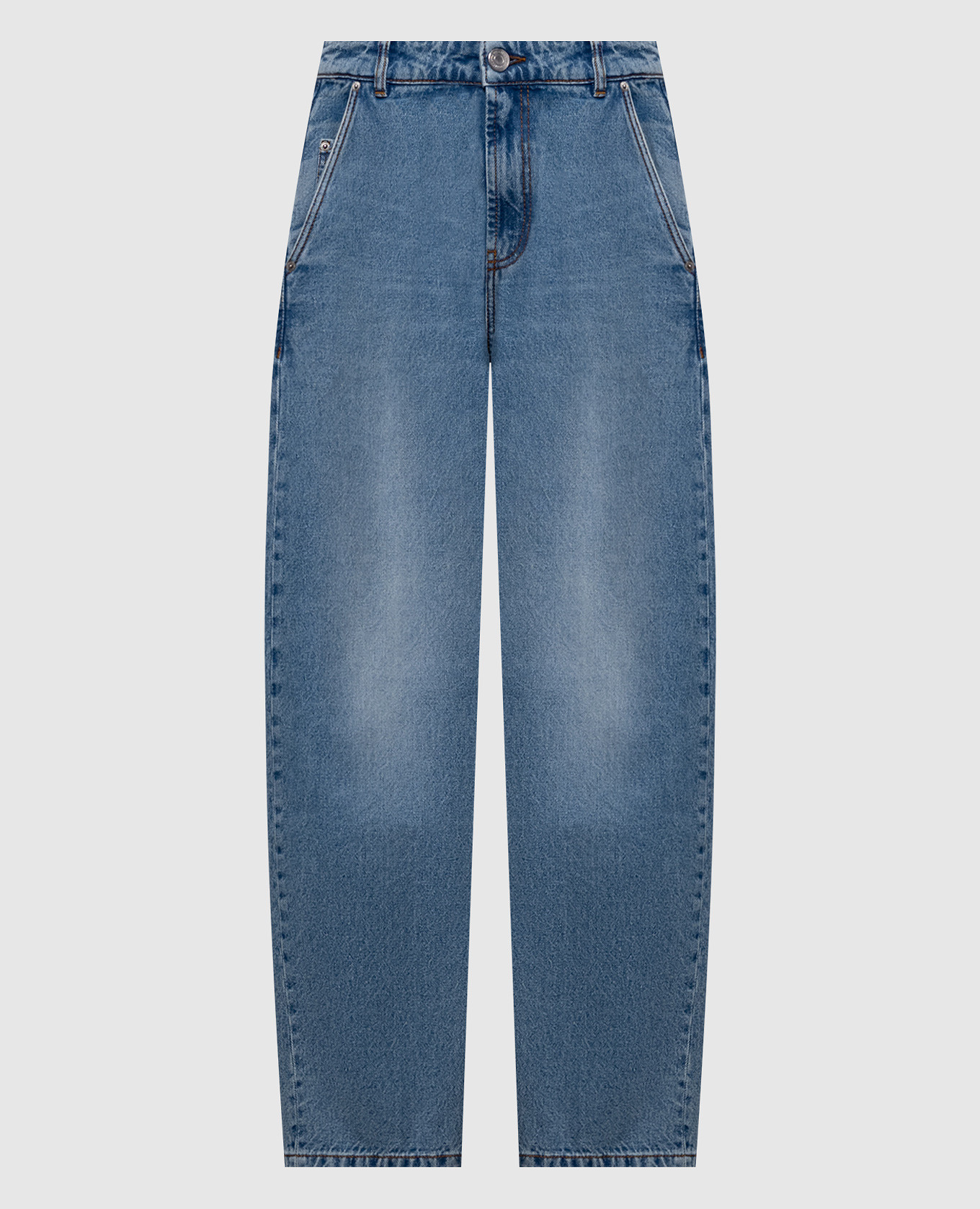 Blue jeans with a worn effect Ami Paris