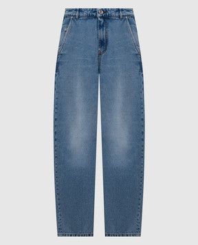 Ami Paris Blue jeans with a worn effect FTR920DE0046