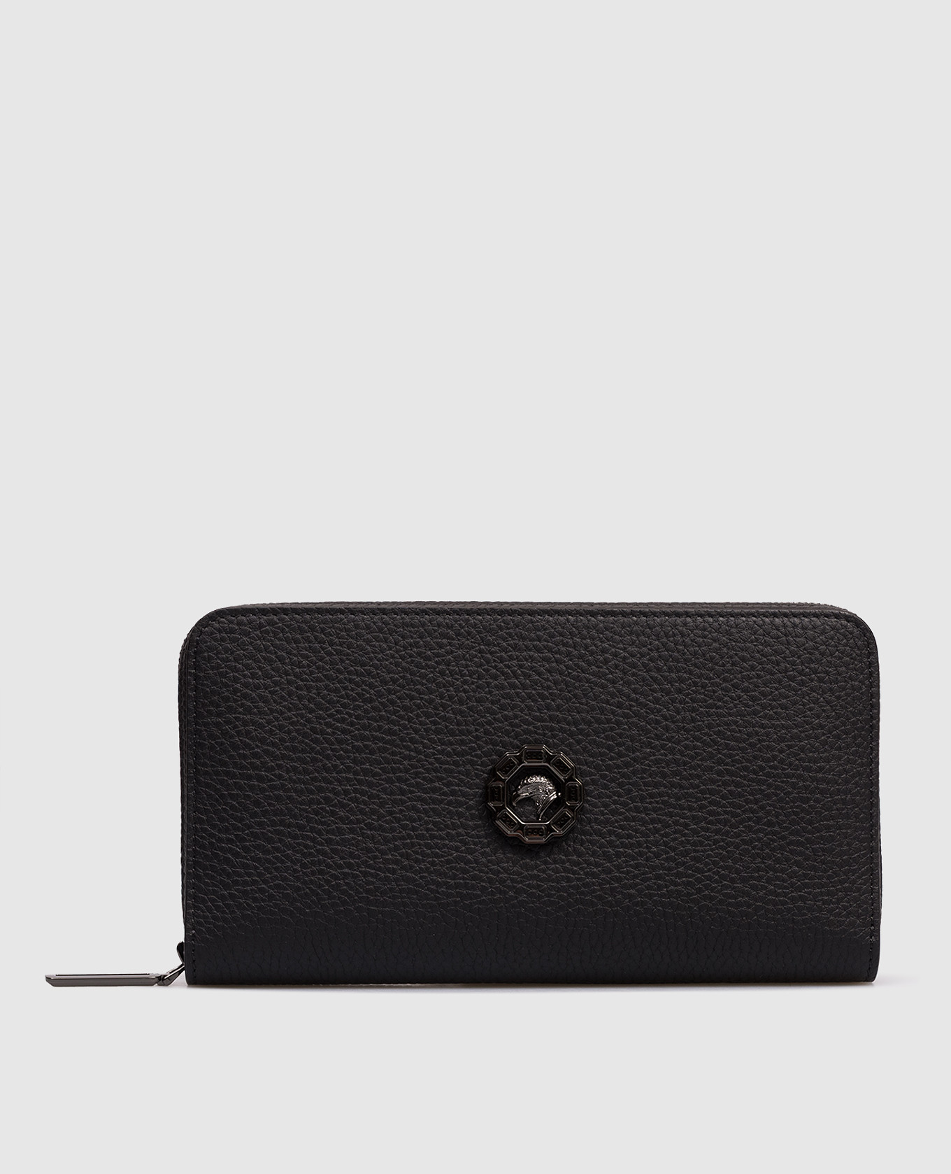 

Black leather wallet with emblem Stefano Ricci