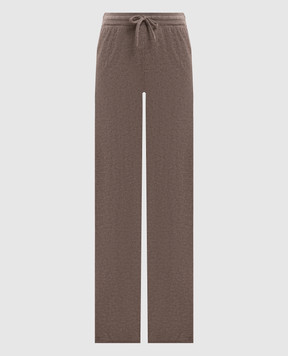Simonetta Ravizza Brown Alicante cashmere pants F06KN110T10