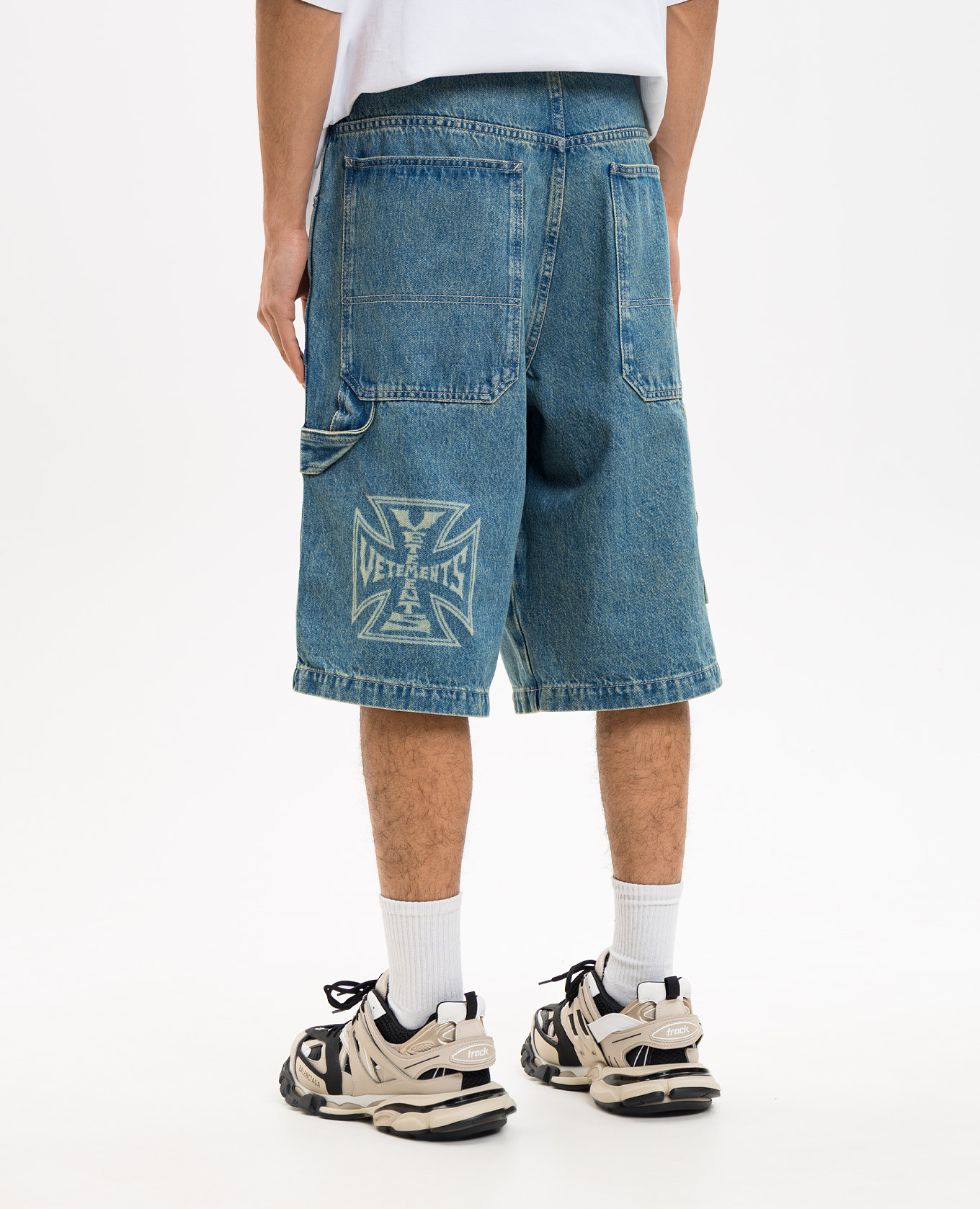 Blue denim Bermuda shorts Vetements 4