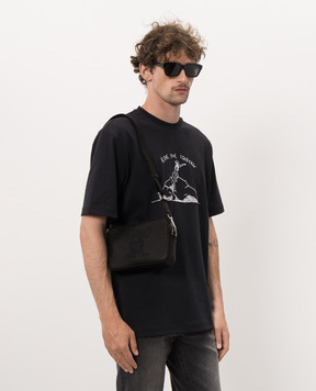 Iceberg Black leather bag with embroidery 72046851