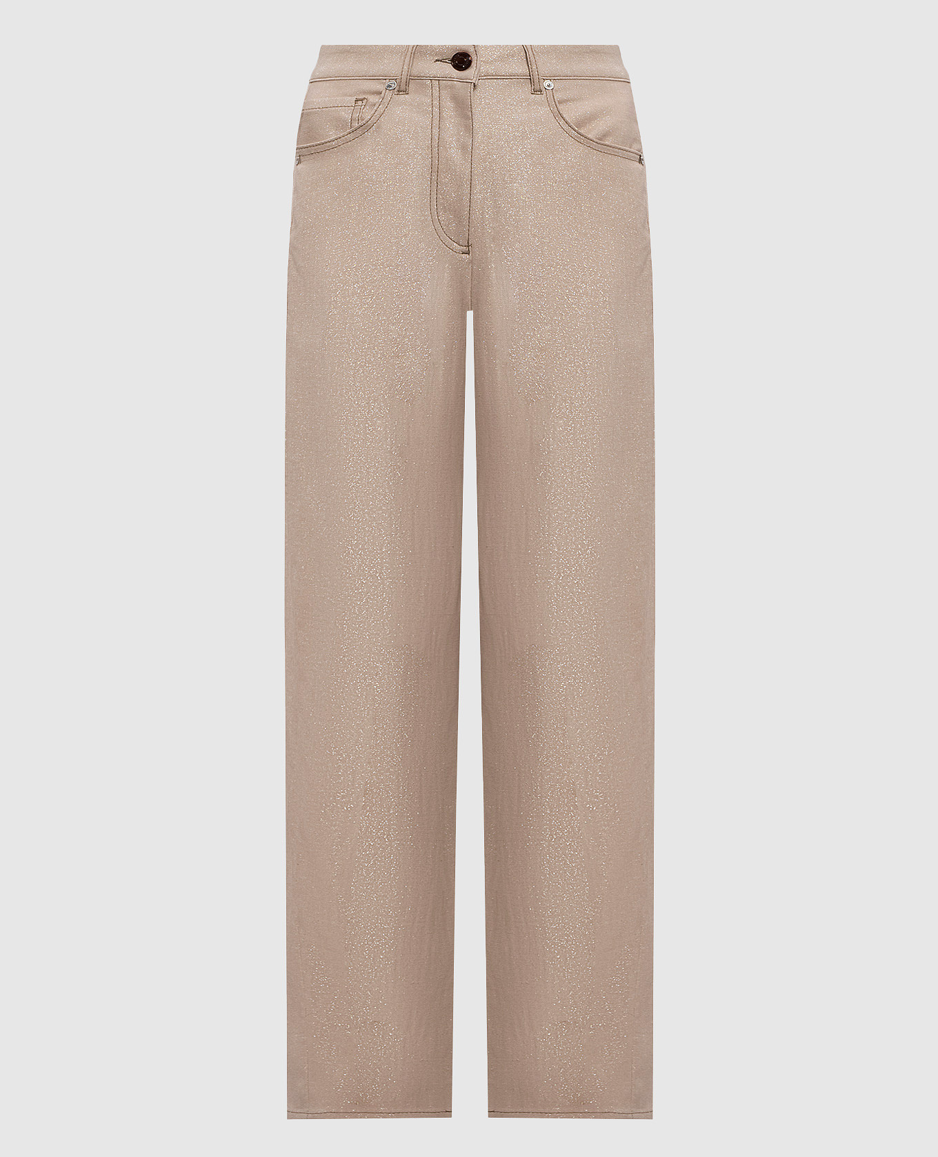 Brown pants with lurex