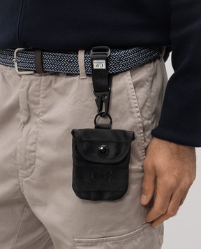 C.P. Company Black pocket key ring with logo MAC053A005349G