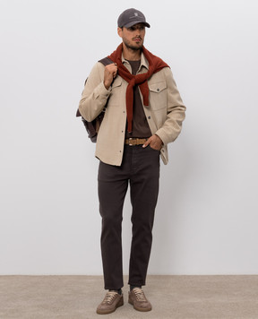 Brunello Cucinelli Brown T-shirt with emblem M0B138440