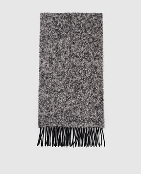 Max Mara Sportmax Gray LIRICHE wool scarf LIRICHE