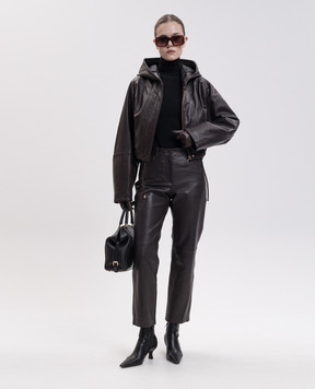 Max Mara Sportmax Brown leather jacket KABALA SPXKABALA