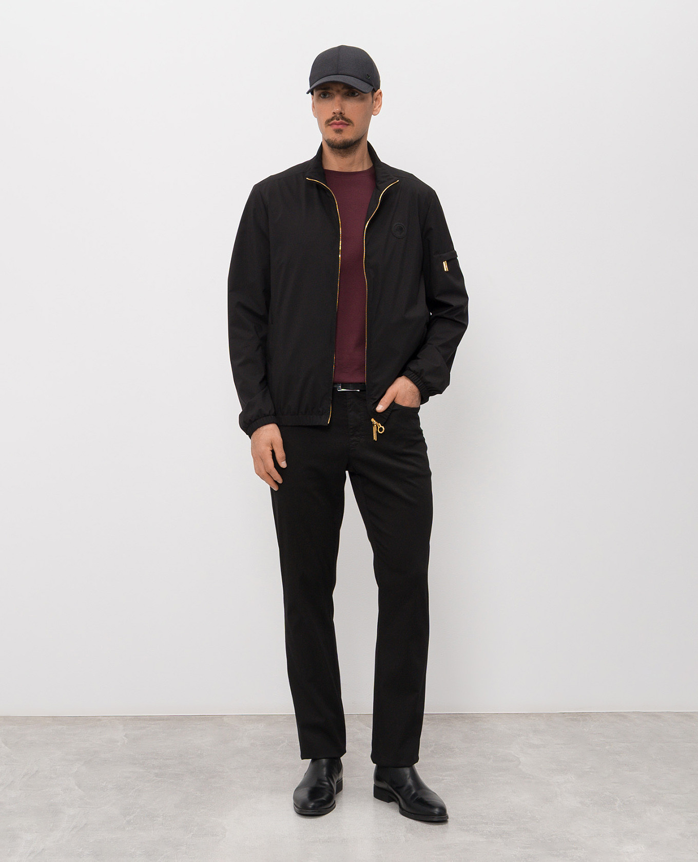 Black pants with logo patch Stefano Ricci 2