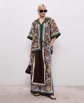Alemais Maroc brown shirt with frame 6145T