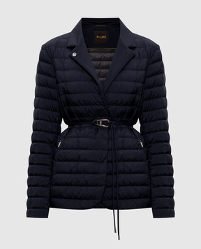 MooRER Blue LANZADA jacket with belt LANZADAS3
