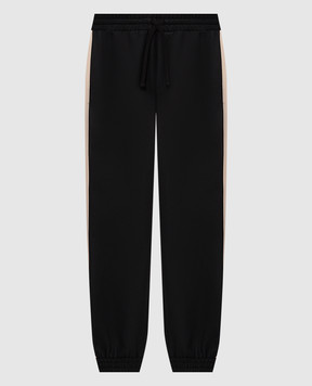 Valentino Black joggers with stripes 9V3MD05VBGQ