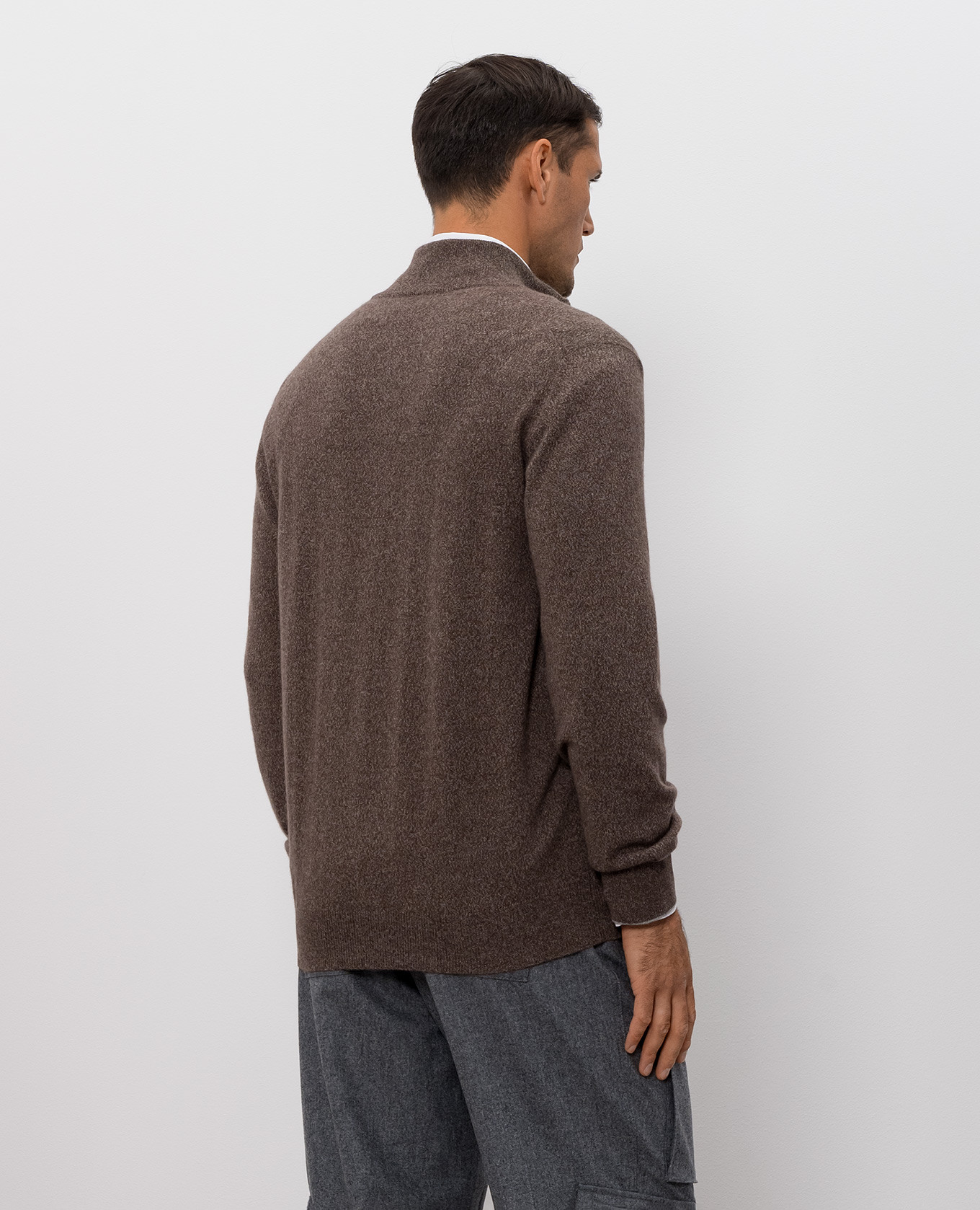 Brown cashmere cardigan Brunello Cucinelli 4