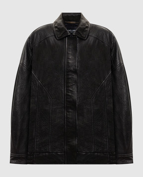 Dolce&Gabbana Black leather jacket F9U59LHUL1L