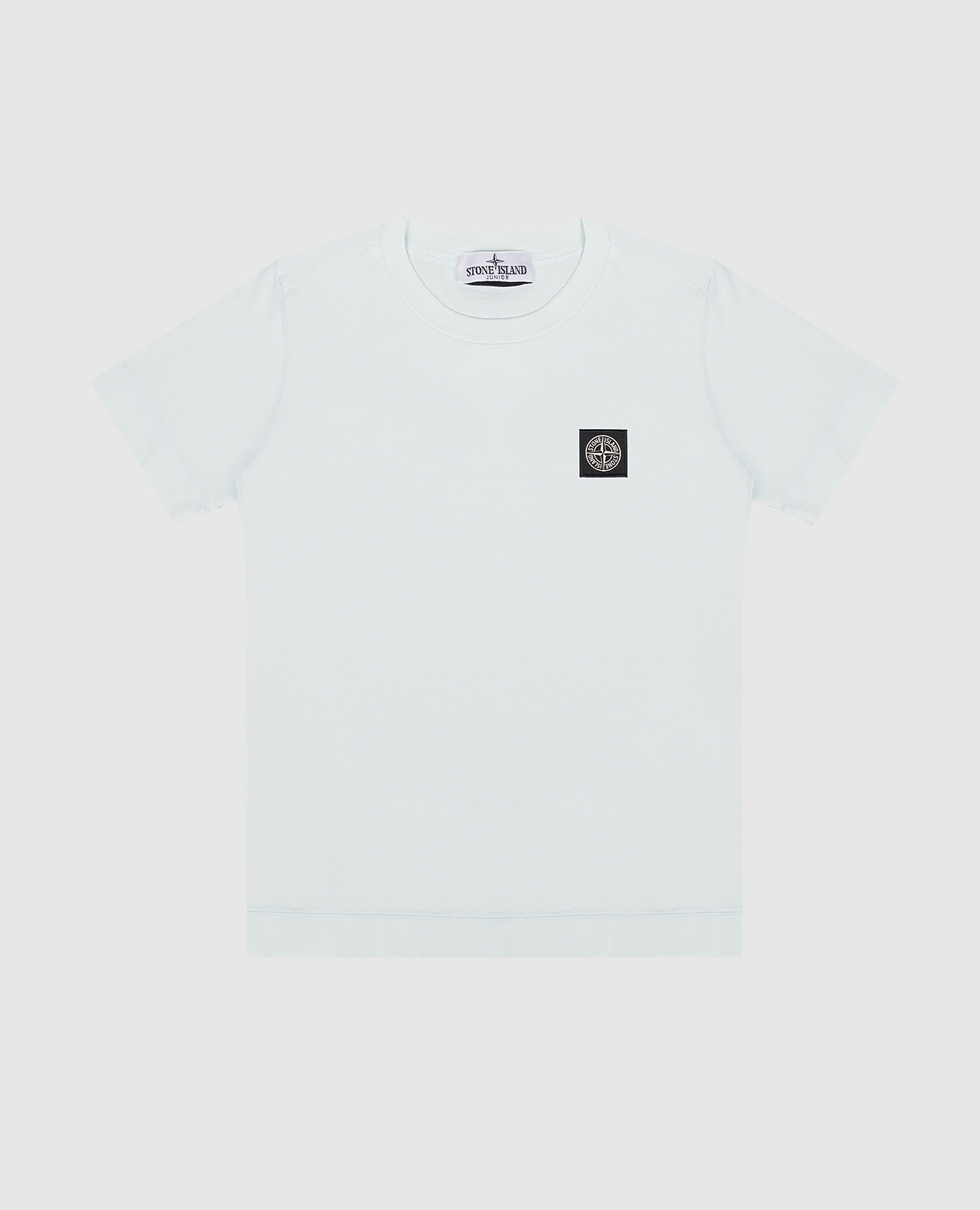 Children's blue T-shirt with logo patch
