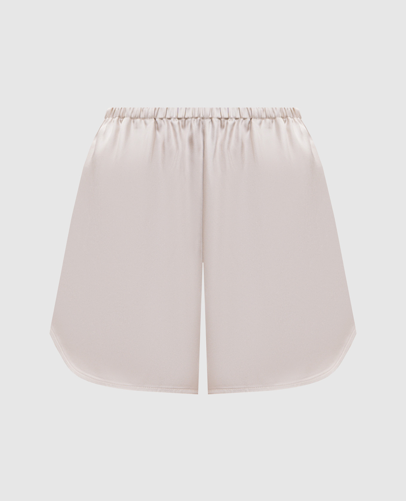 Beige Cabo silk shorts