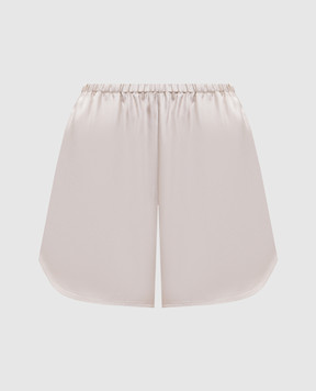 Loulou de Saison Beige Cabo silk shorts CABO