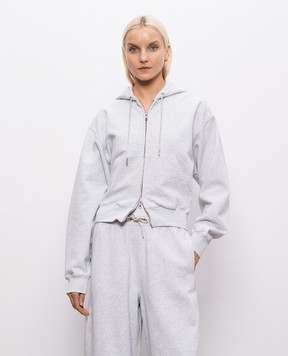 Alexander Wang Grey melange sports jacket with crystals 1CC2262779