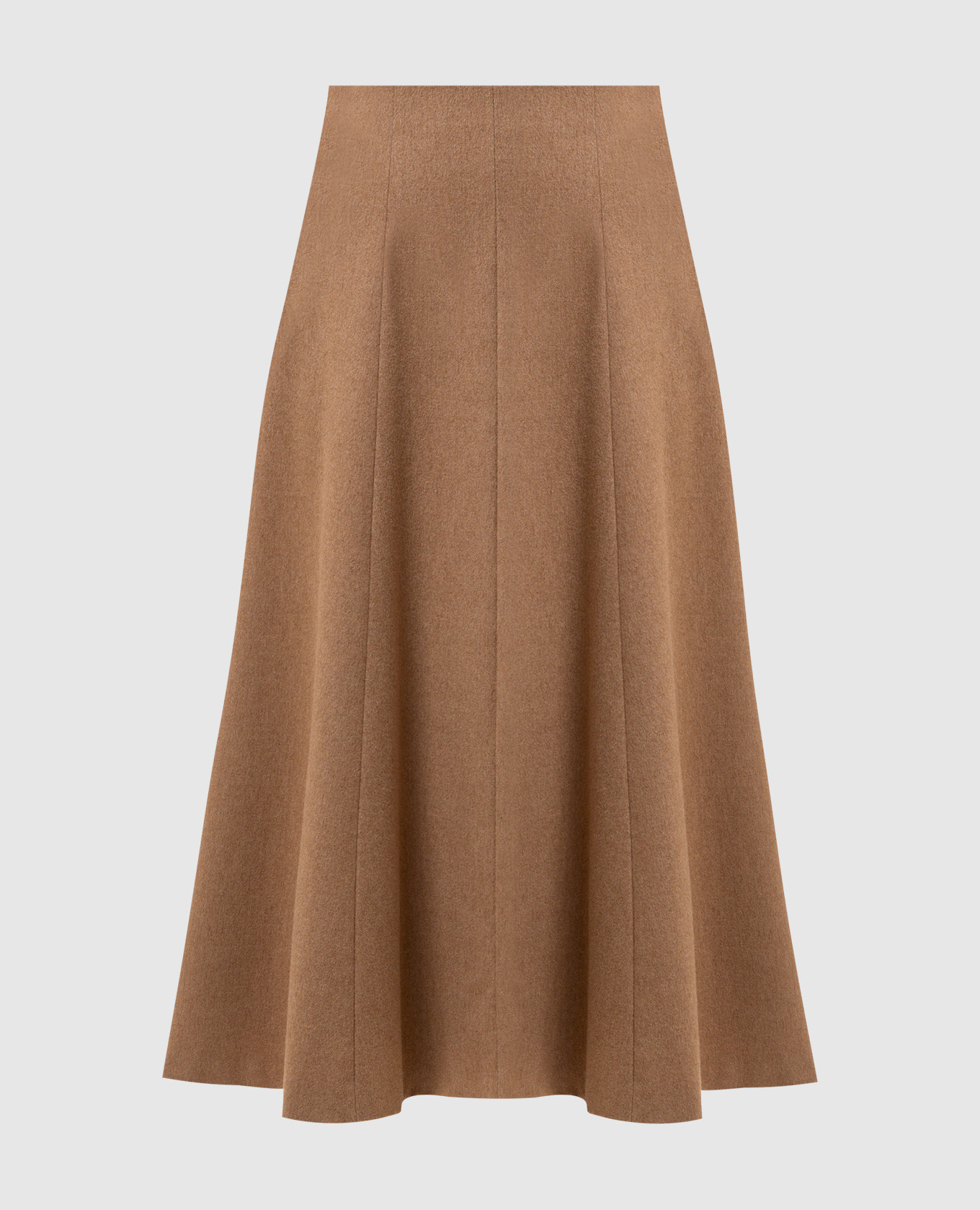 

Brown GENEVE camel wool midi skirt Max Mara