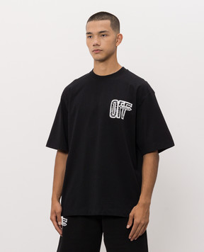 Off-White Black T-shirt with Arrow print 44MAA120F26J00Y