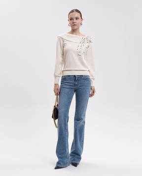 Twinset Ivory jumper with applique 262AP3141
