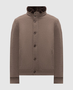 MooRER Brown CLEROS wool and cashmere down jacket CLEROSMRW