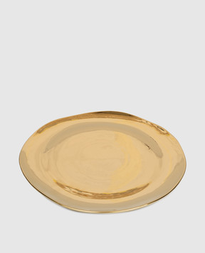 Bitossi Home Golden porcelain serving plate FTB00801