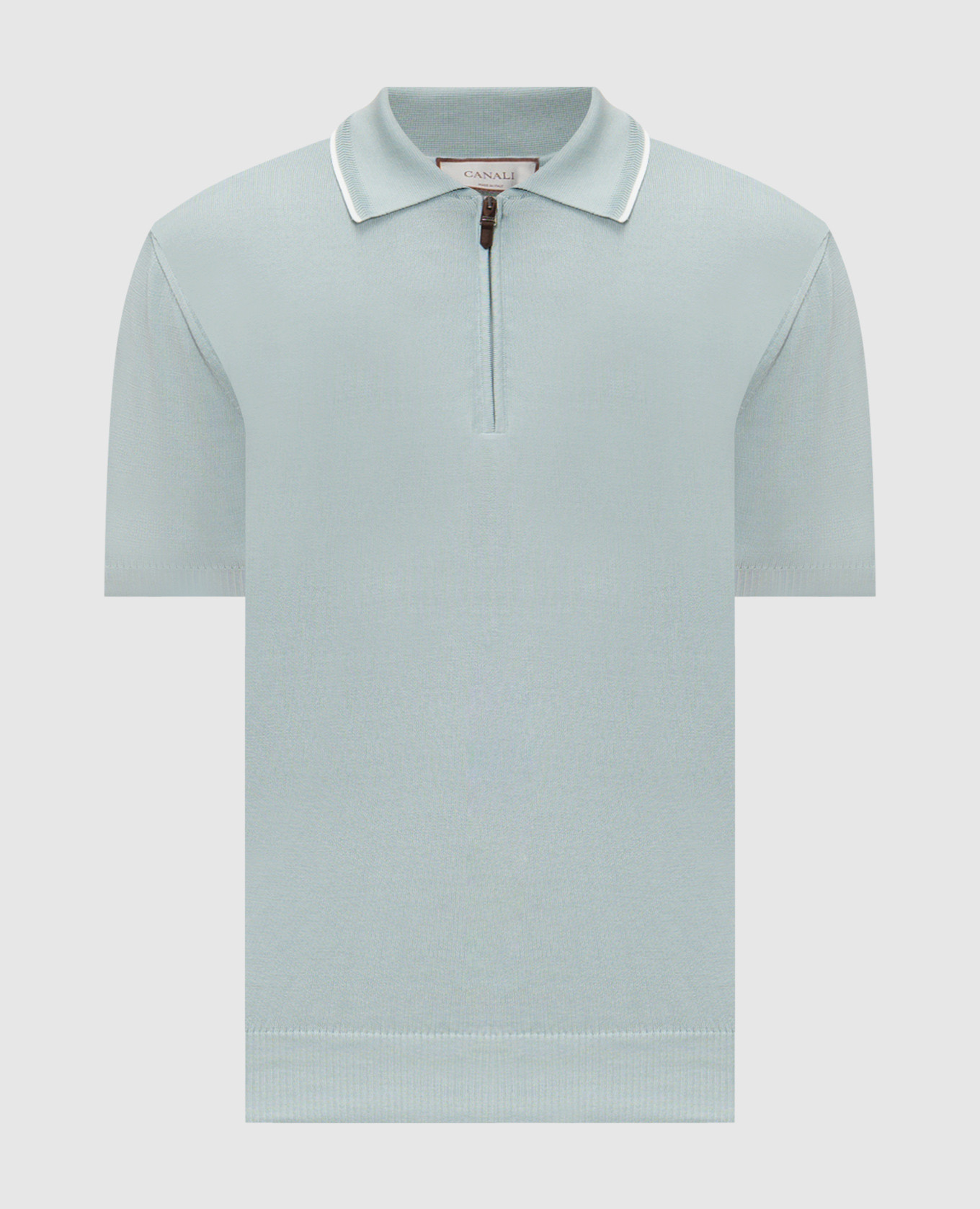 Green cotton polo shirt