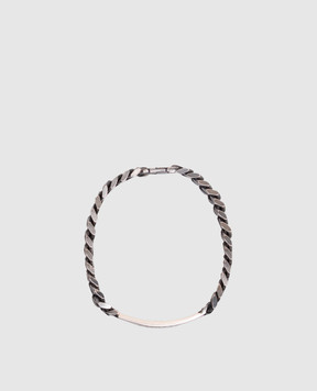 Maison Margiela MM6 Silver chain bracelet with logo engraving SM6UY0049SV0235