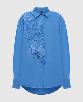 Ermanno Scervino Life Blue linen shirt D484K305ZQR