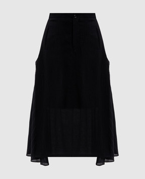 Y`S Yamamoto Black skirt with wool YVS01829