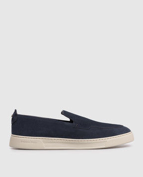 Stefano Ricci Blue suede slip-ons UV50G2391SDP