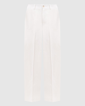 Solotre White cotton pants M1AB0026