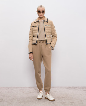Mackage Beige T-shirt with textured logo TEEWNV