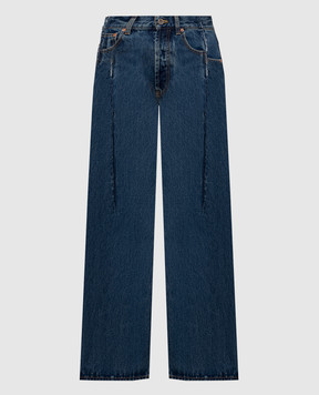 Vetements Blue jeans with logo patch MH27DJ085BL
