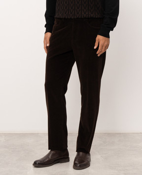 Stefano Ricci Brown corduroy pants M1T6300040CTW02T