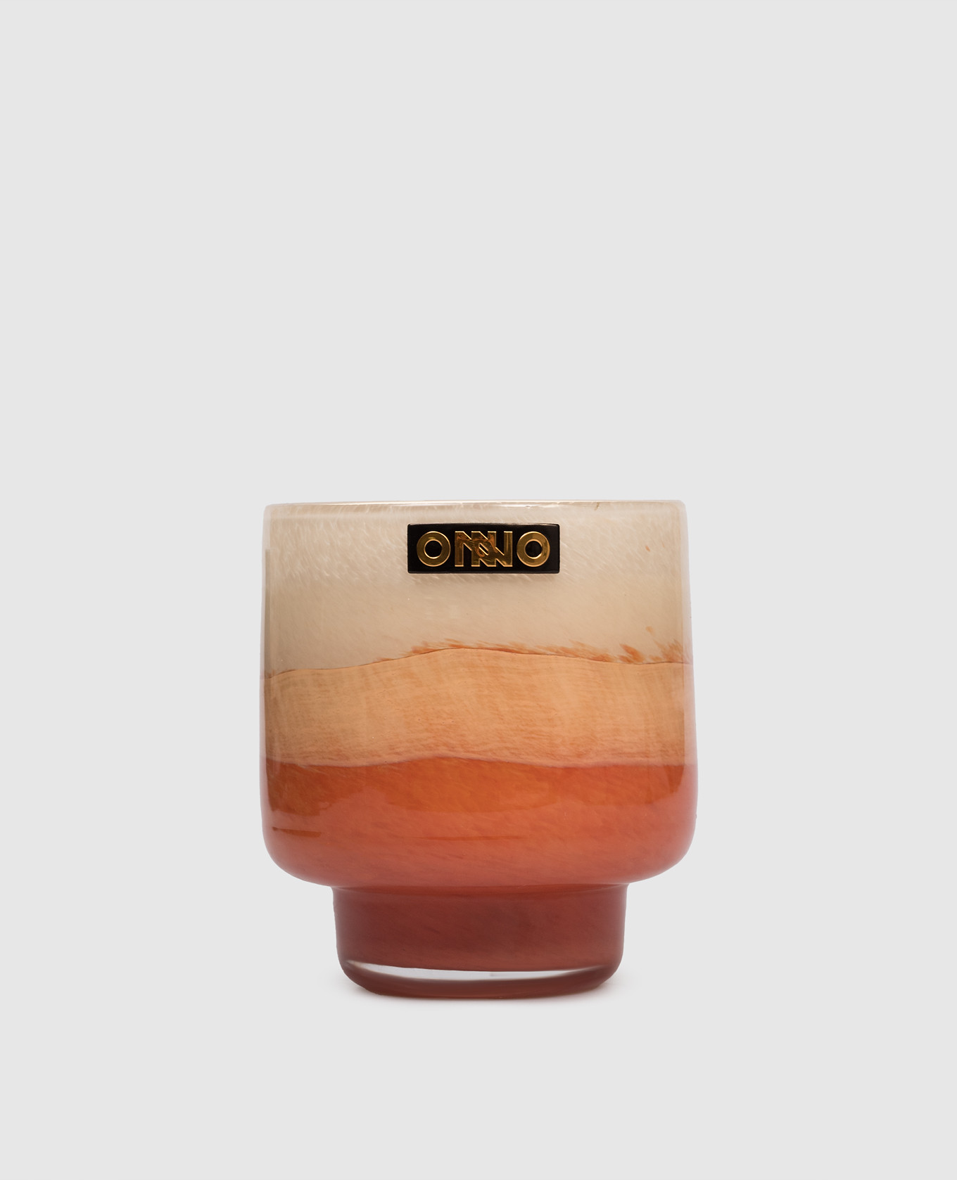 

Art Gigi  candle with Precious Oud scent in a glass candle holder Onno, Orange