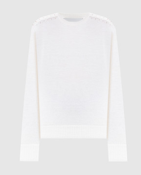 Ballantyne White wool jumper B1P8087W005
