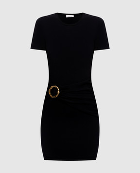 Simkhai Leni black dress with drapery 4261098K