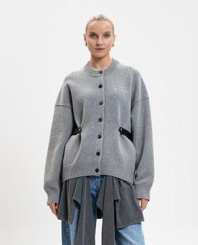 Alexander Wang Gray wool cardigan with belt 1KC4253058