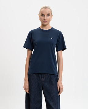 Max Mara Weekend WKDVENACO blue T-shirt with embroidered emblem WKDVENACO