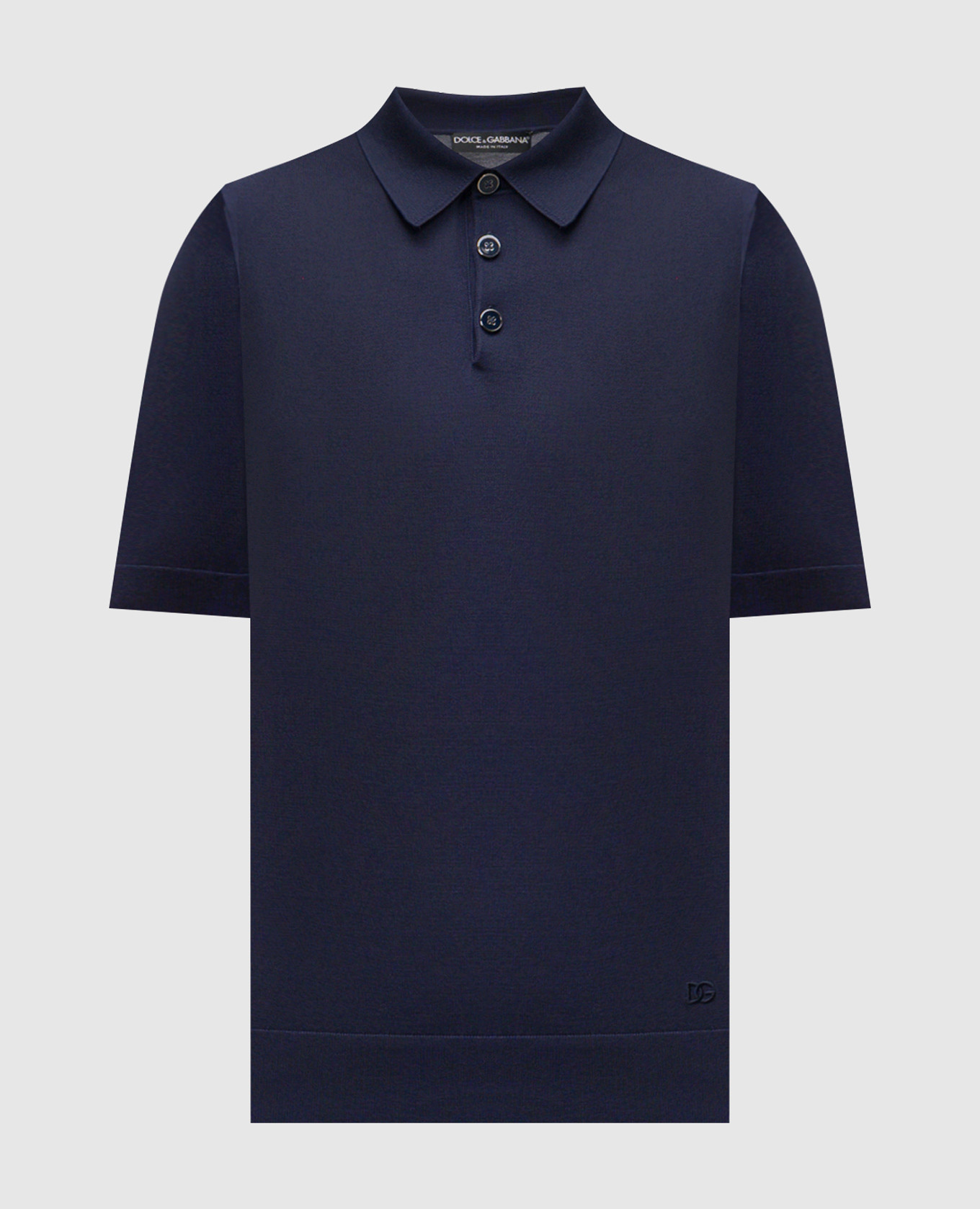 

Blue silk polo shirt with logo Dolce&Gabbana